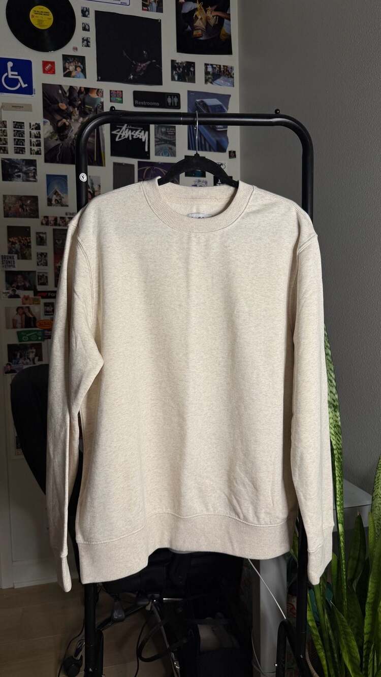 Goodfellow & Co Every Wear Fleece Crewneck Sweatshirt Oatmeal Heather XL